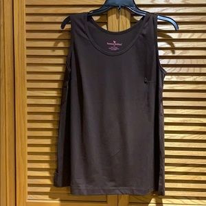 Sleeveless brown tank top